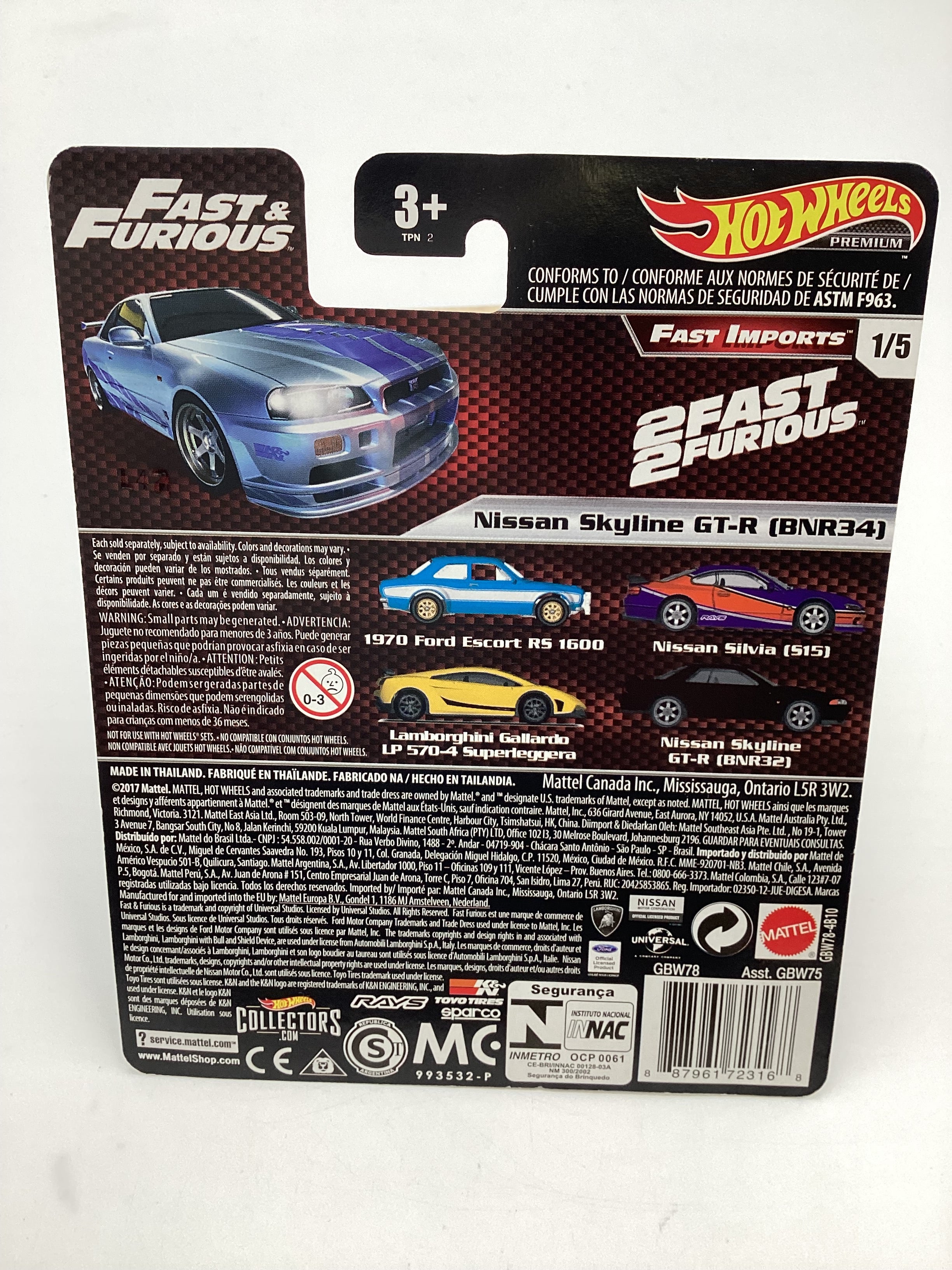 Hot Wheels Premium Fast & Furious Fast Imports #1 Nissan Skyline