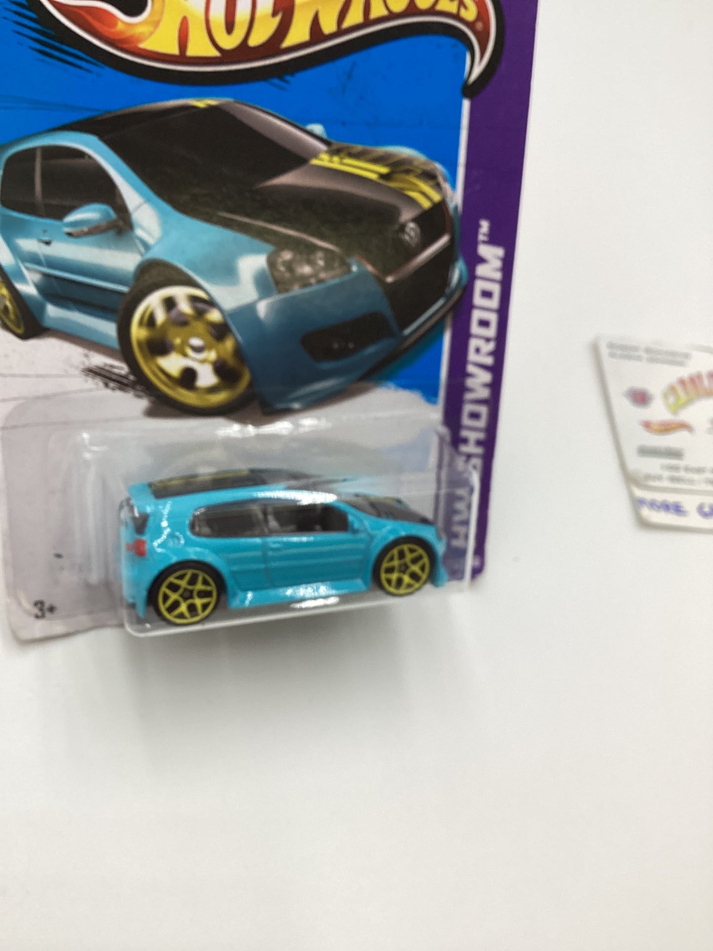 2013 Hot wheels #177 Volkswagen Golf GTI Light Blue 96B