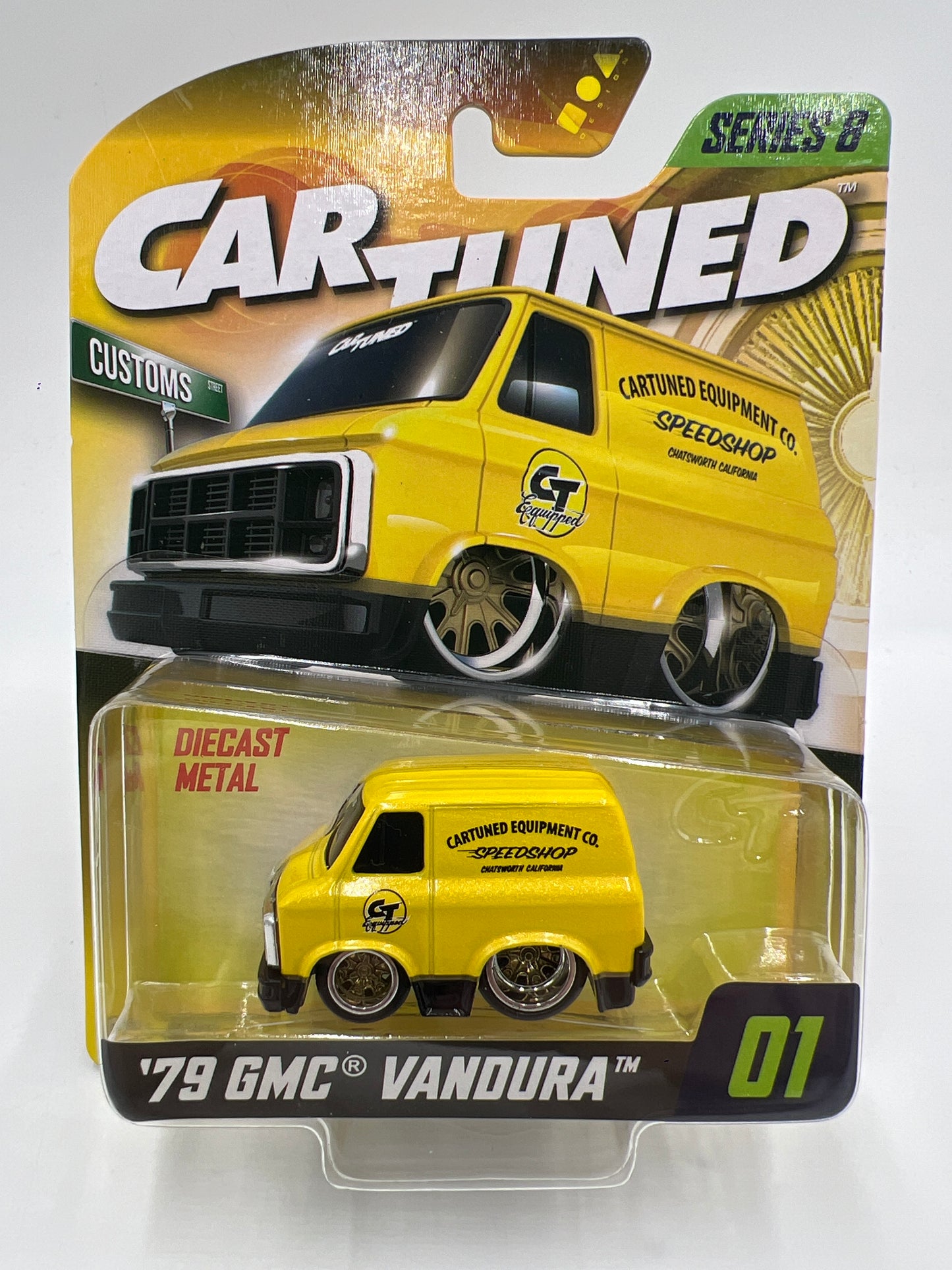 2025 MGA Car Tuned Series 8 #1 79 GMC Vandura Yellow 183A