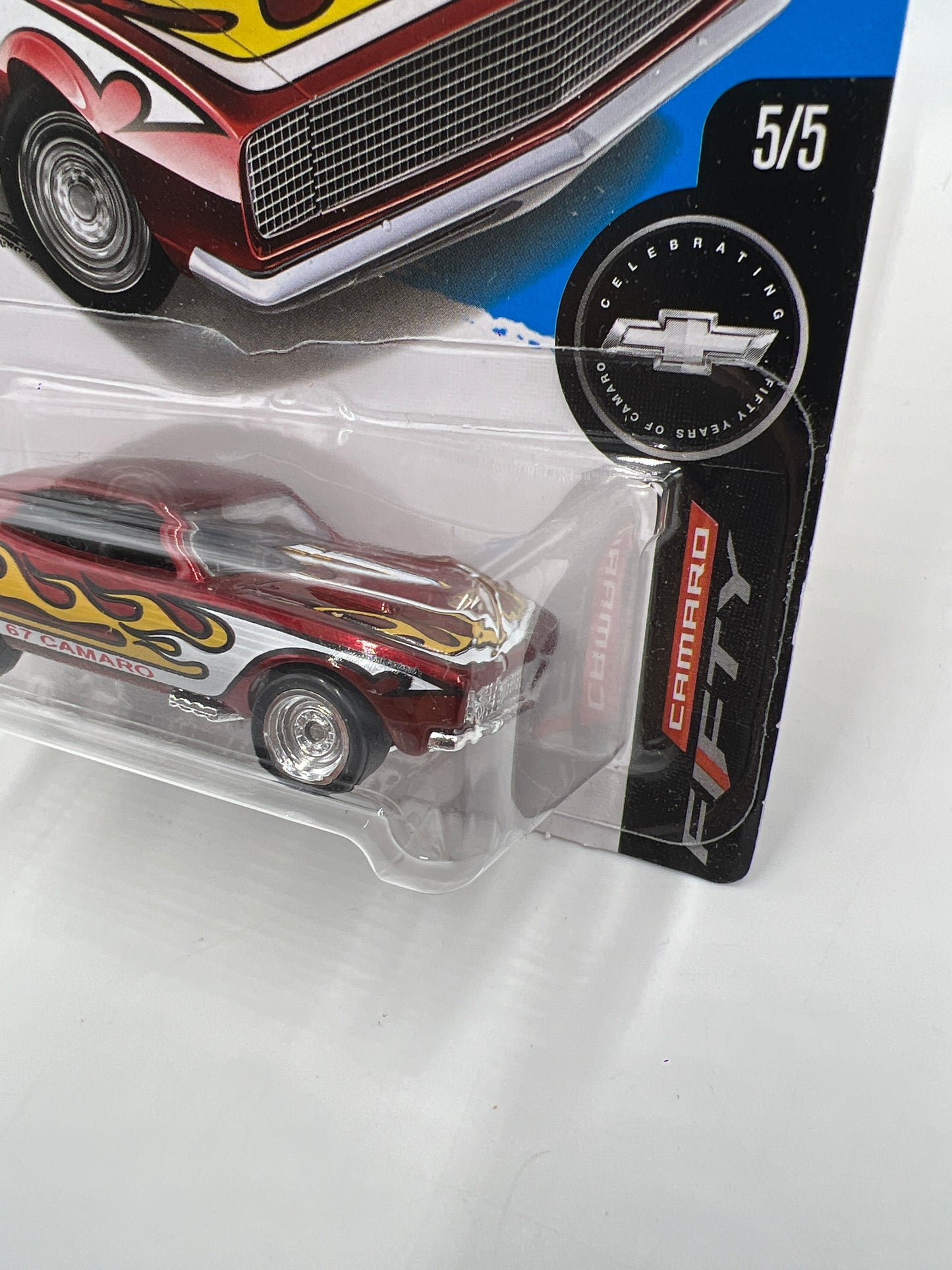 2017 Hot Wheels Super Treasure Hunt 67 Camaro Red W/ Protector