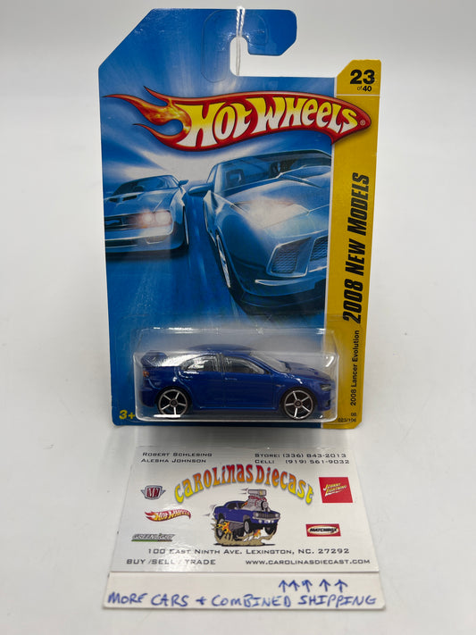 2008 Hot Wheels New Models #23 2008 Lancer Evolution Blue 92D