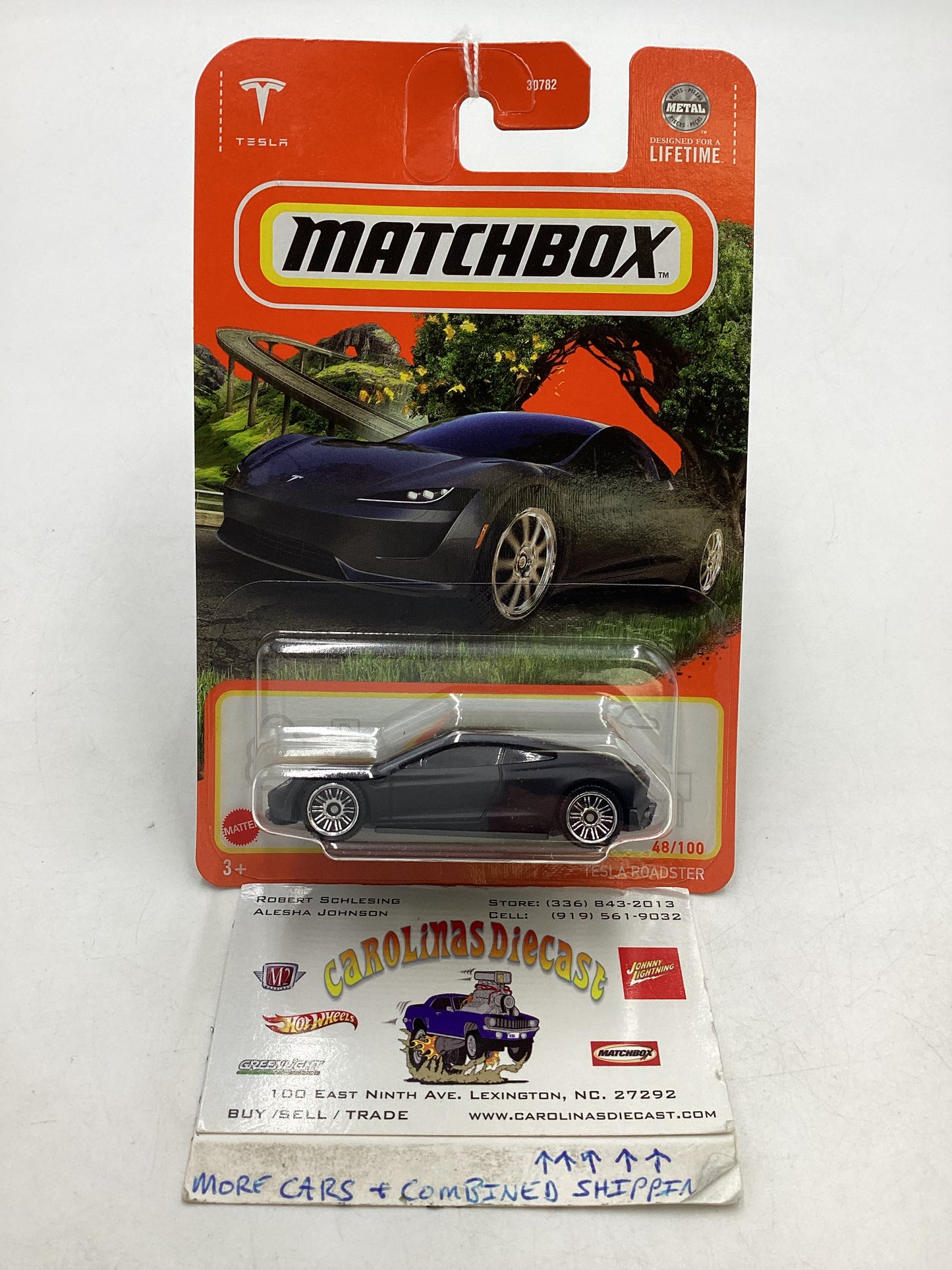 2024 Matchbox G Case #48 Tesla Roadster Matte Black 211A