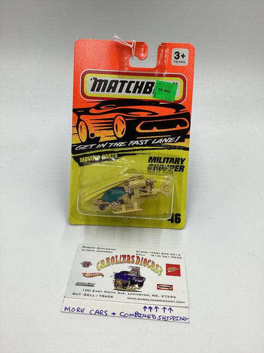 Matchbox Moving Parts Get In The Fast Lane #46 Military Chopper 207F