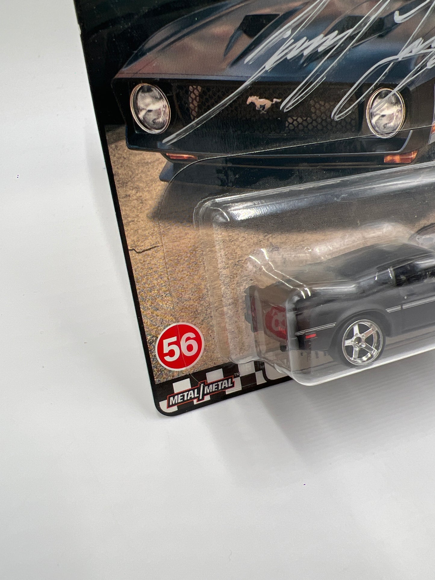Hot Wheels Premium Boulevard #56 SIGNED By Joey Logano 71 Mustang Mach 1 Matte Black W/Protector