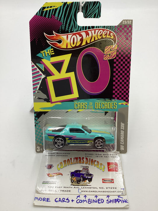 2011 Hot Wheels Cars of the Decades The 80s #23 80 Camaro Z28 Light Blue 157G