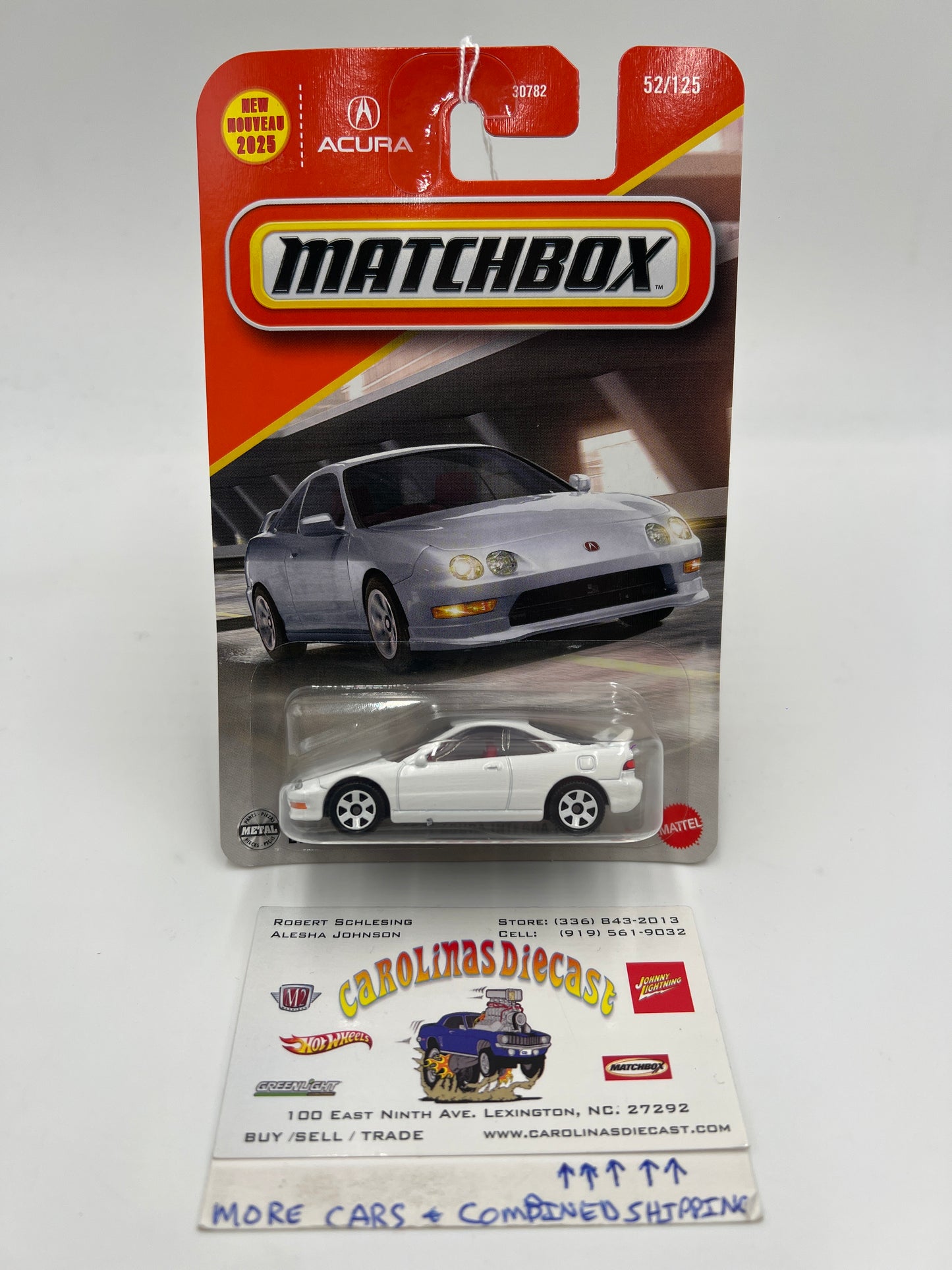 2025 Matchbox #52 1997 Acura Integra Type R White 215A