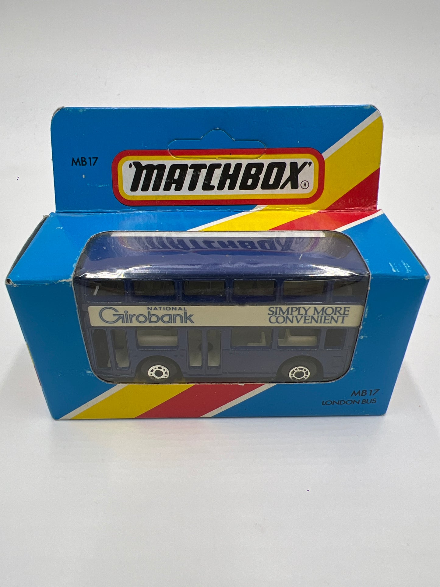 Matchbox Unpunched #17 National Girobank London Bus Blue