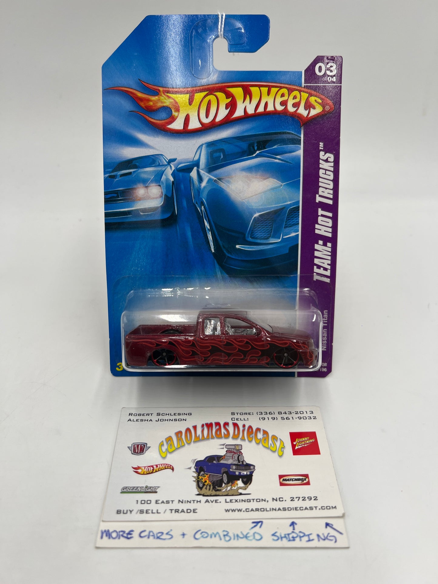 2008 Hot Wheels Team Hot Trucks #139 Nissan Titan Red 82C