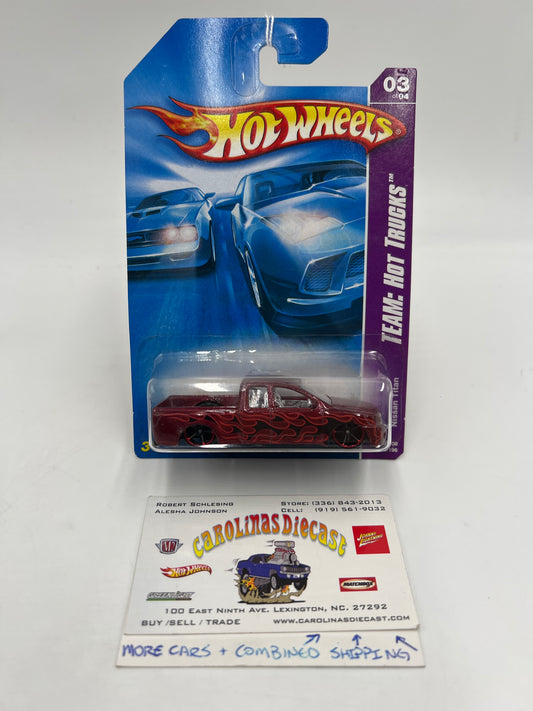 2008 Hot Wheels Team Hot Trucks #139 Nissan Titan Red 82C