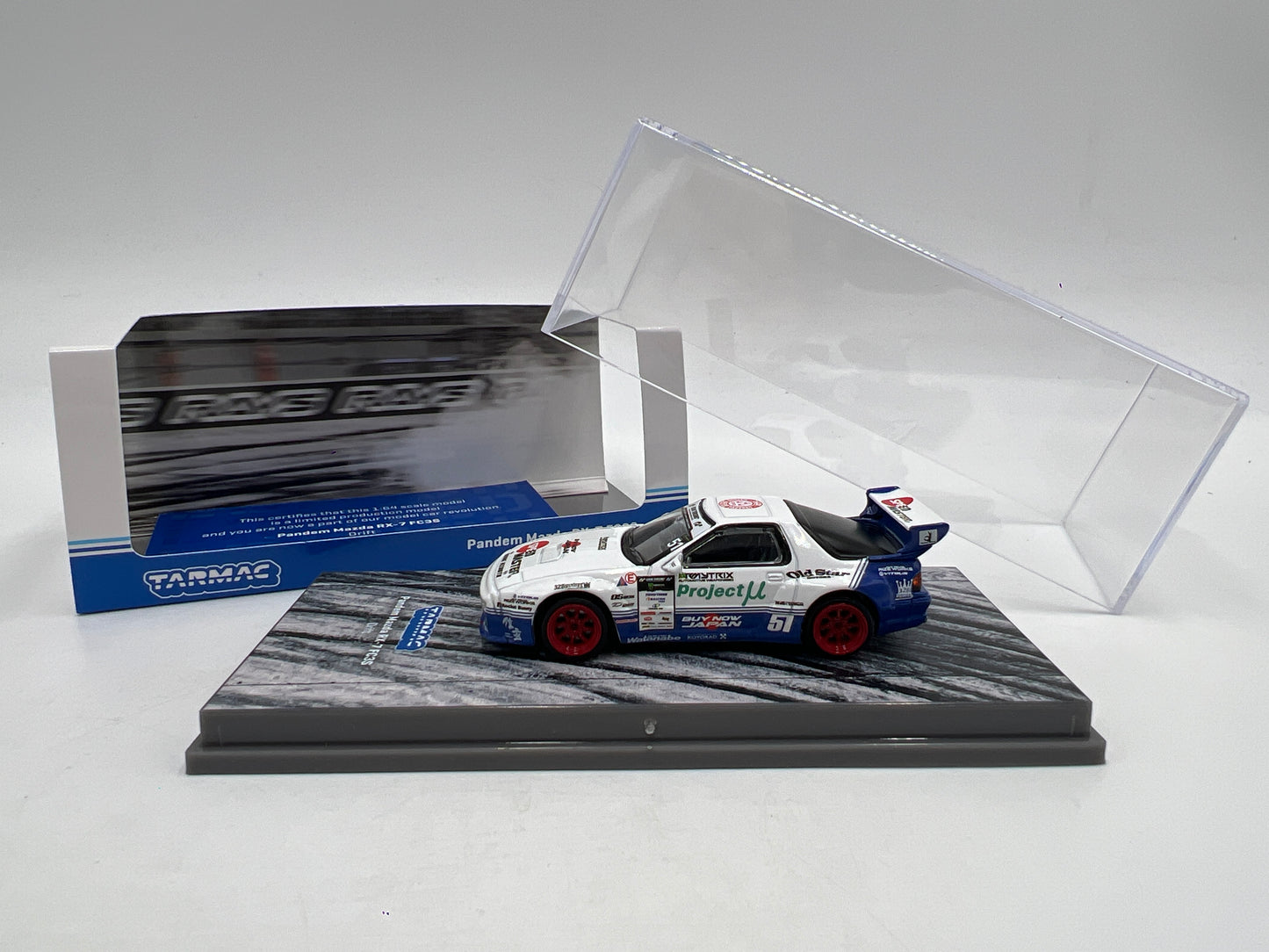 Tarmac Works x Hobby 64 Pandem Mazda RX-7 FC3S Drift