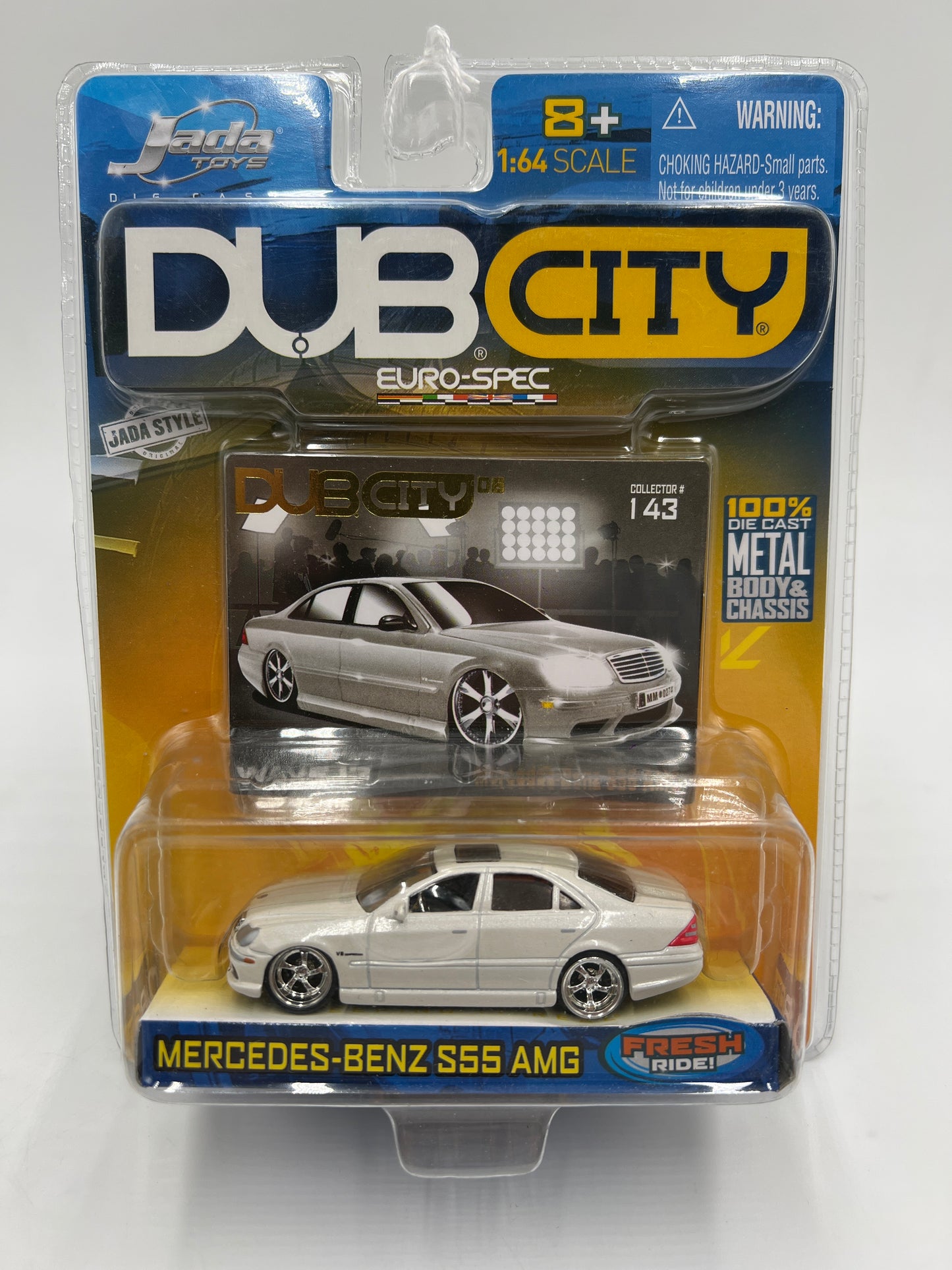 Jada Toys Dub City Euro Spec Wave 13 #143 Mercedes-Benz S55 AMG White SR