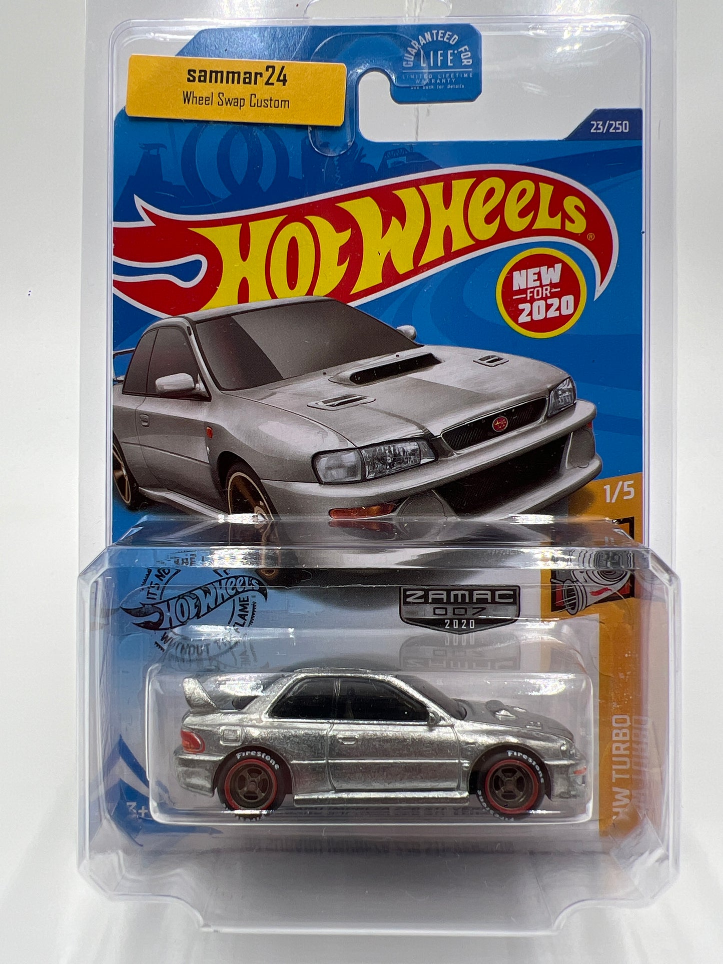 Hot Wheels Zamac 98 Subaru Impreza 22B STi-Version Wheel Swap Custom On Card W/Protector