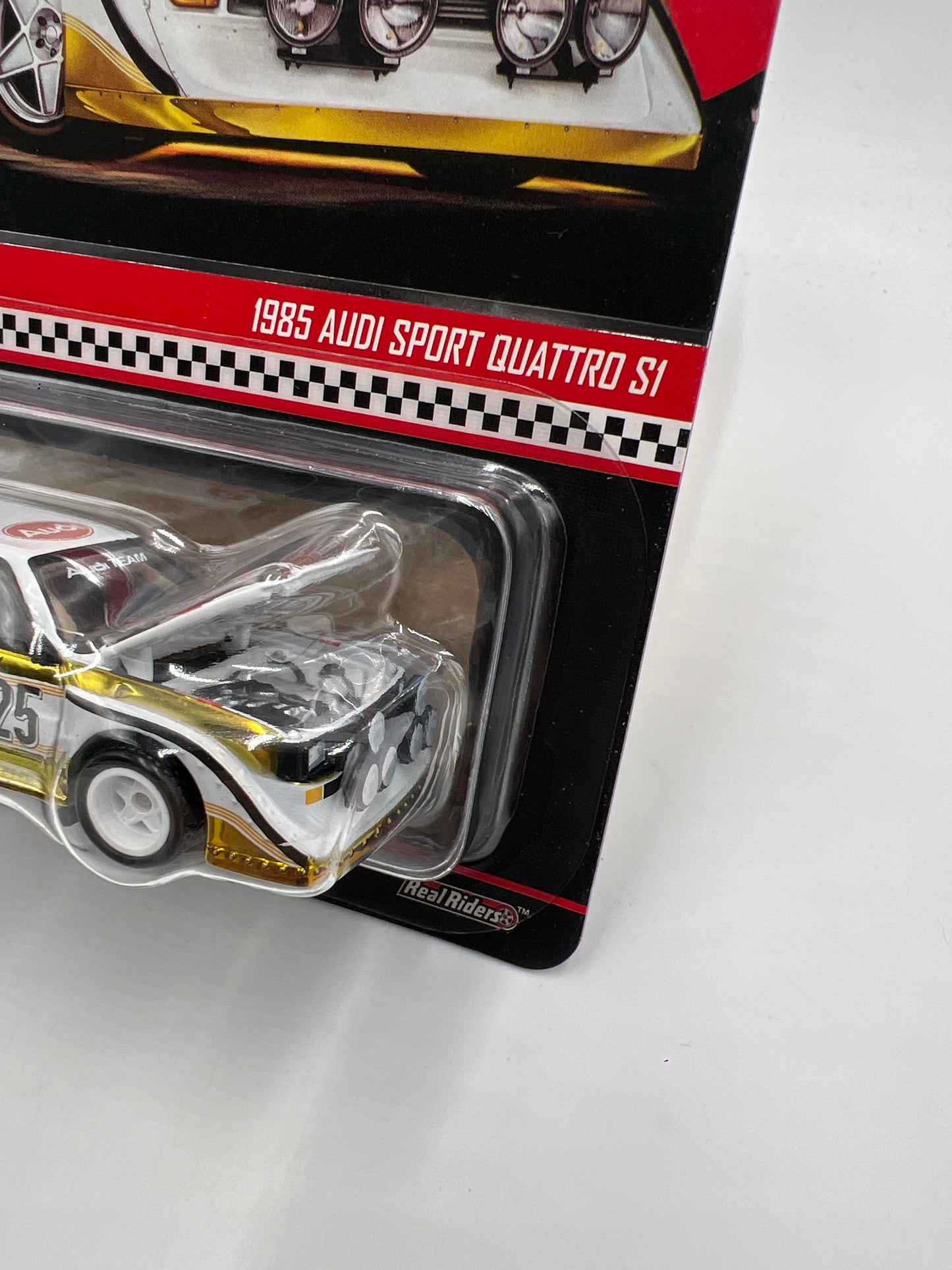 2025 Hot Wheels RLC 1985 Audi Sport Quattro S1 White/Gold W/Protector
