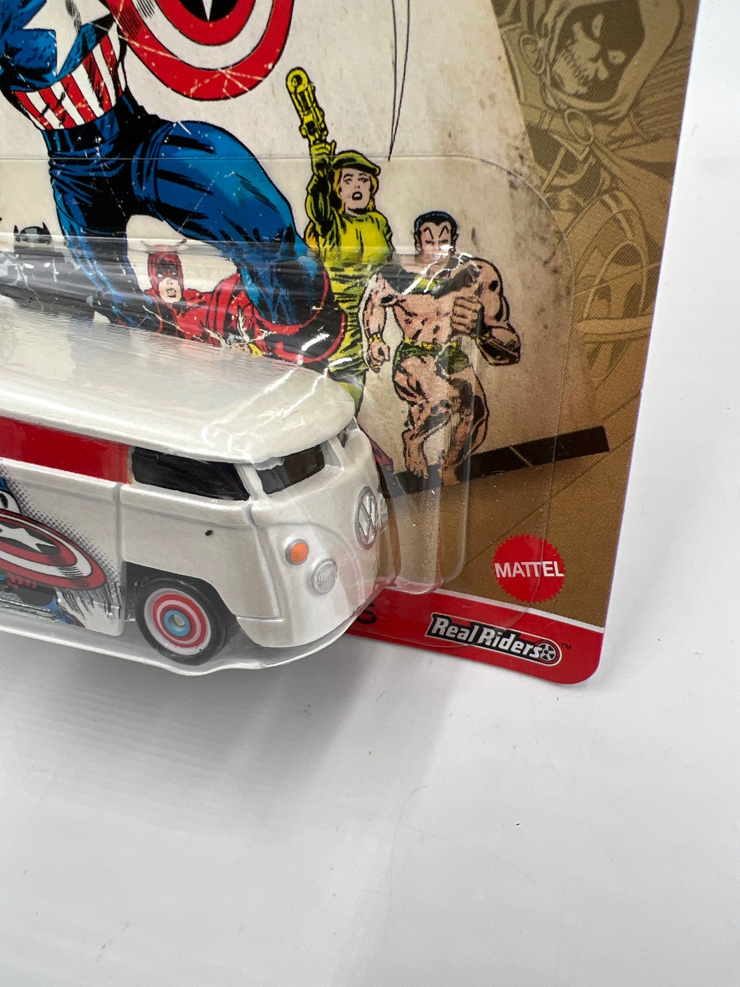 2021 Hot Wheels Marvel Pop Culture #1 Volkswagen T1 Drag Bus Captain America 256A