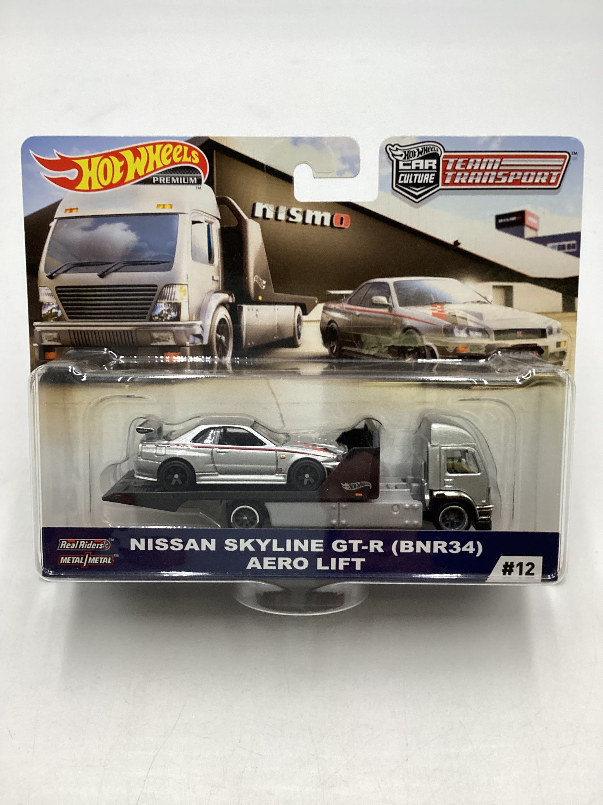2019 Hot Wheels Team Transport #12 Nissan skyline GT-R r34 Aero
