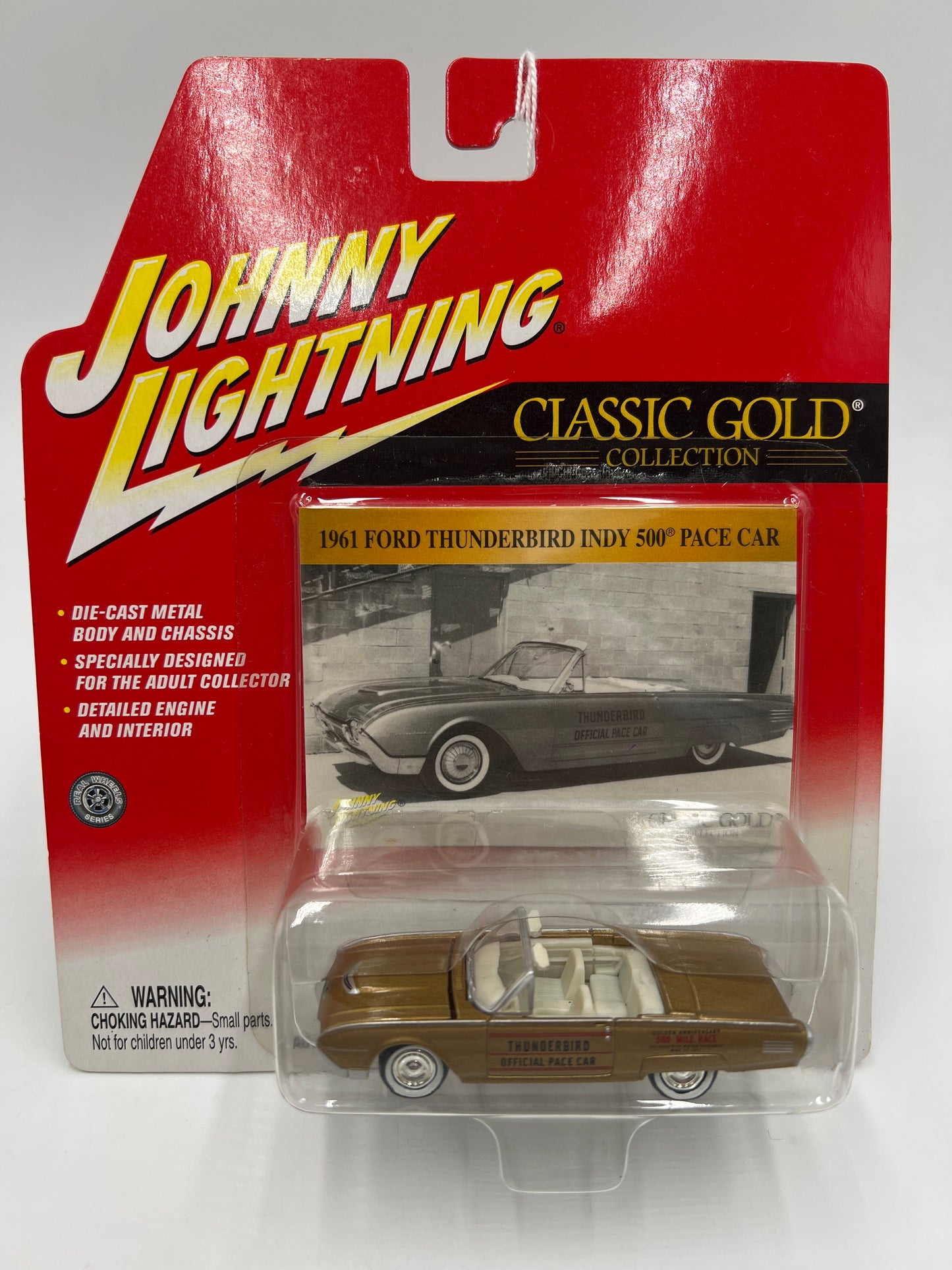 Johnny Lightning Classic Gold Collection 1961 Ford Thunderbird Indy 500 Pace Car Gold 222F