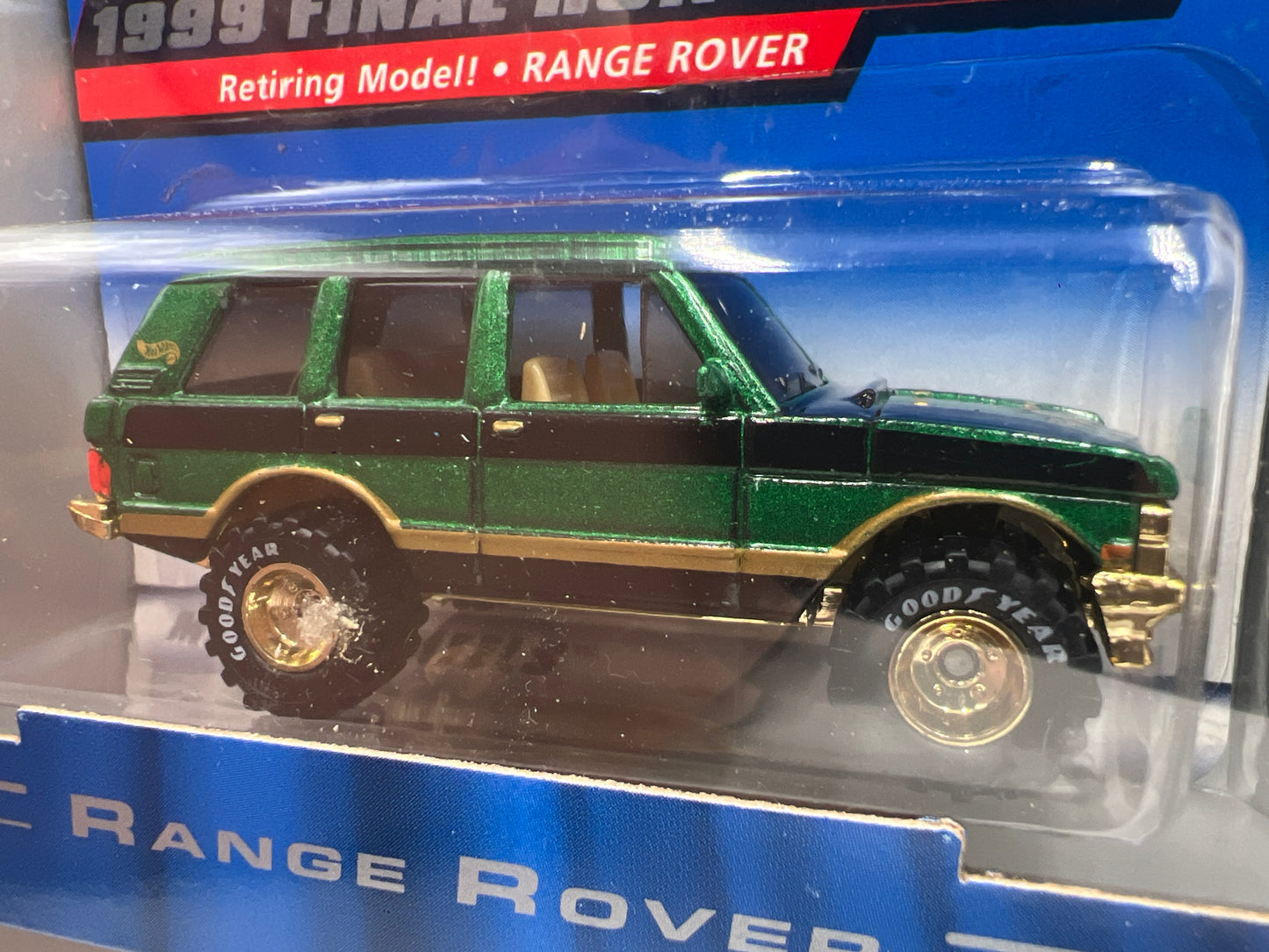 1999 Hot Wheels Final Run #1 Range Rover Green W/Real Riders