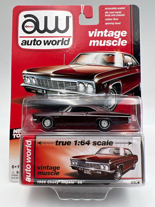 Auto World Vintage Muscle #4 1966 Chevy Impala SS Dark Red