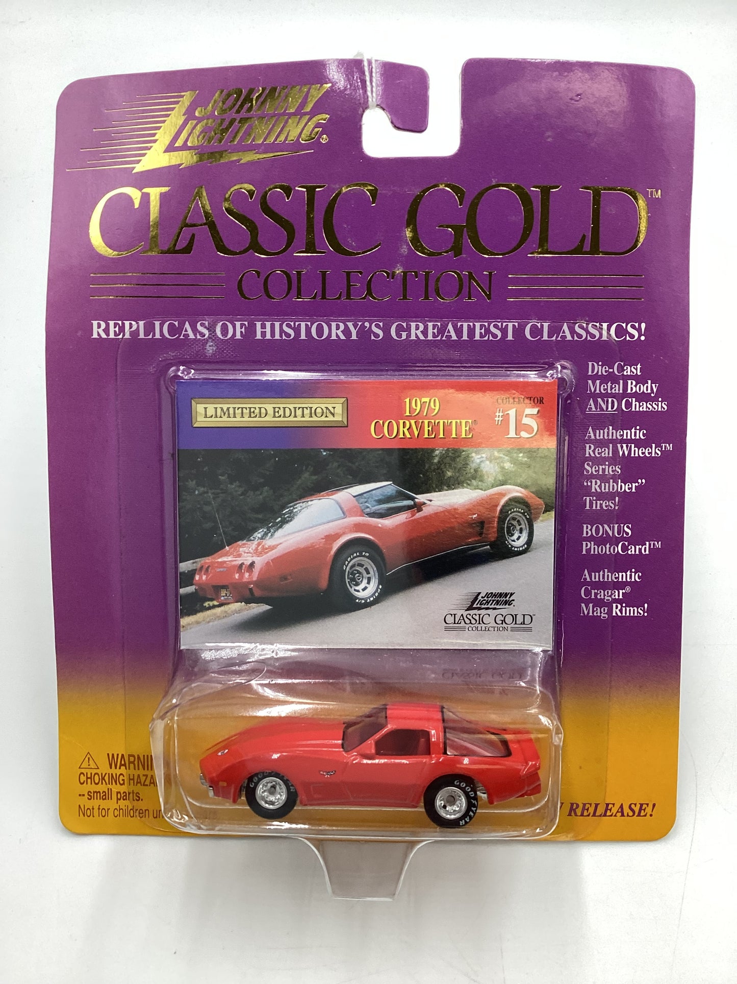 Johnny Lightning Classic Gold Collection #15 1979 Corvette Red J Hook Vein