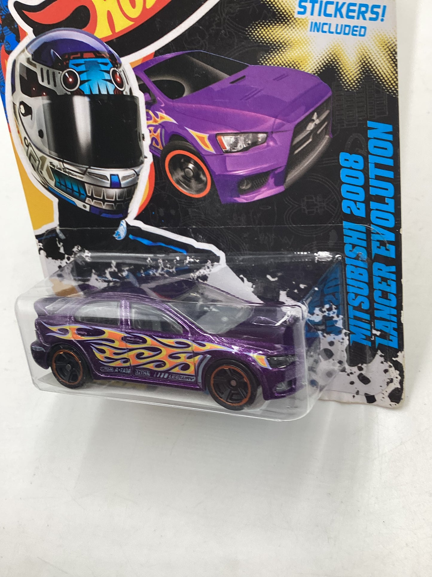 2011 HW Top Rides Blue Driver Picks *VHTF* Mitsubishi 2008 Lancer Evolution Purple with protector