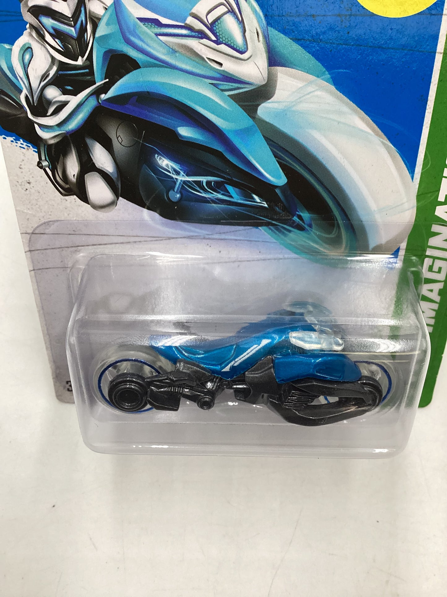 2013 Hot wheels #59 Max Steel Motorcycle Blue 113C