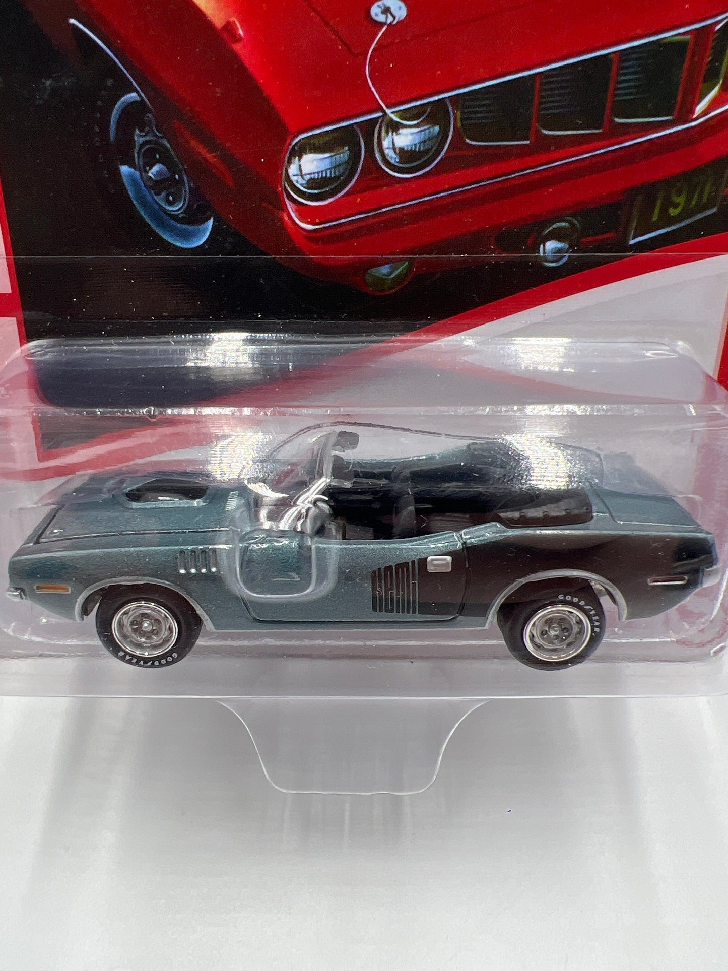 Johnny Lightning Muscle Cars U.S.A Class of 1971 Release 2 Version B 1971 Plymouth Cuda Convertible Winchester Gray 229H