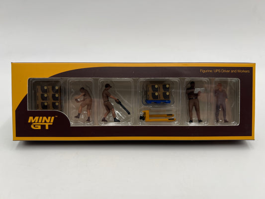 Mini GT Figurines AC30 UPS Driver And Workers