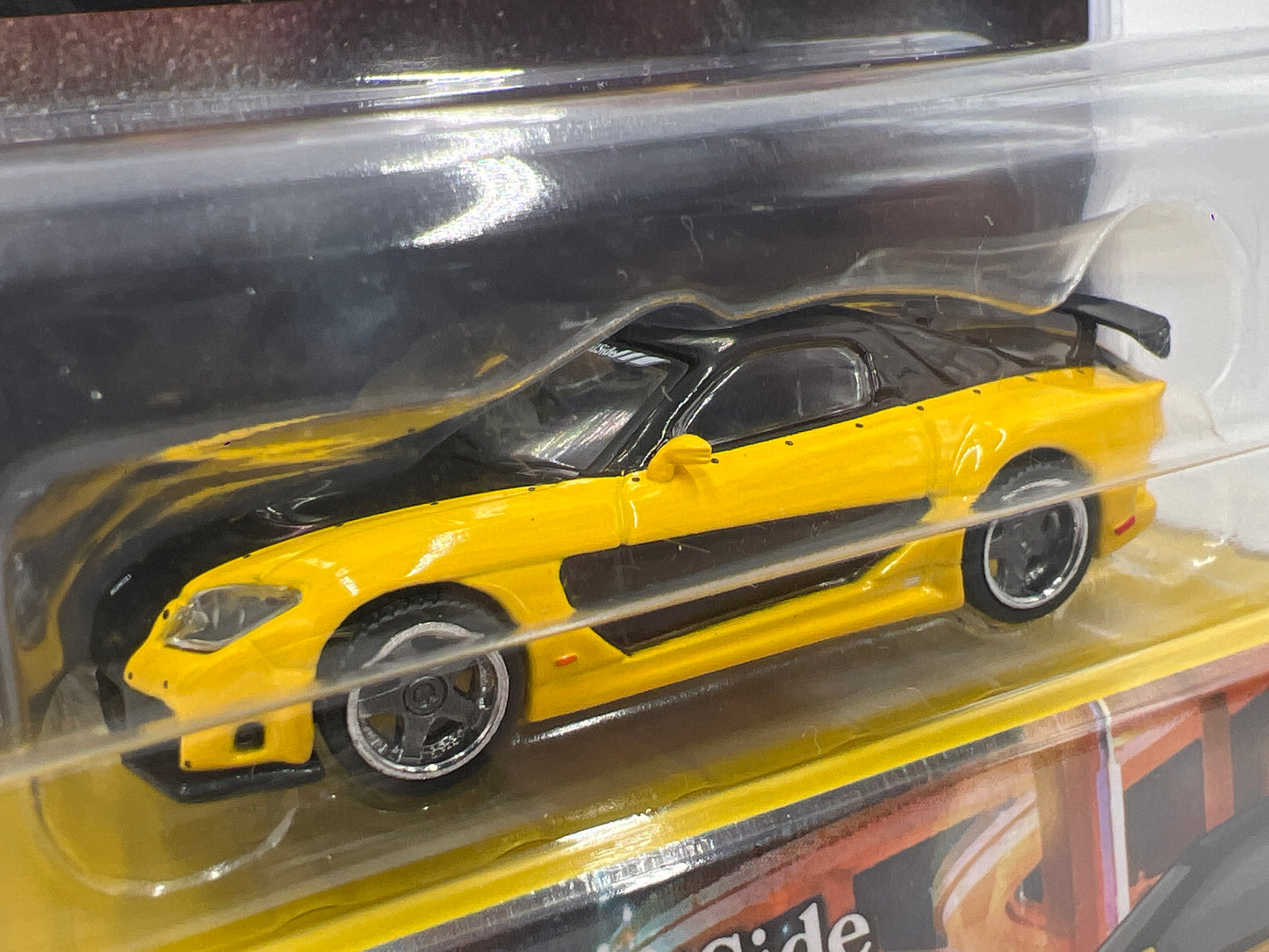 Tarmac Works Mijo Exclusives Mazda RX-7 VeilSide Fortune7 Yellow