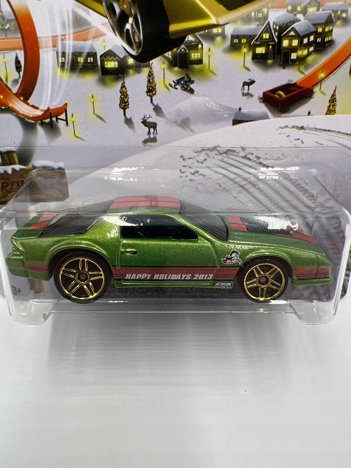 2013 Hot Wheels Holiday Hot Rods #2 1985 Chevrolet Camaro IROC-Z Green 156L