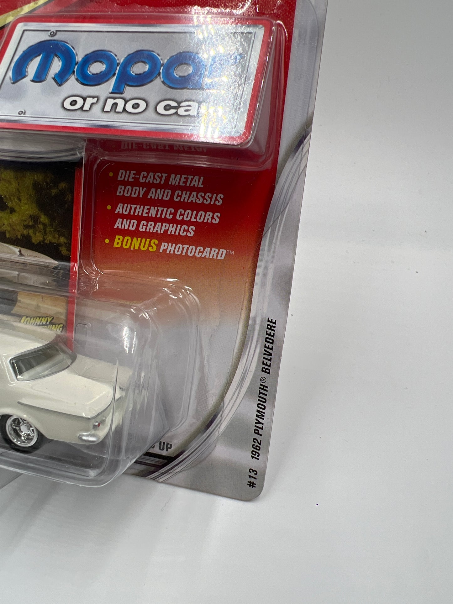 Johnny Lightning White Lightning Chase Mopar Or No Car #13 1962 Plymouth Belvedere White