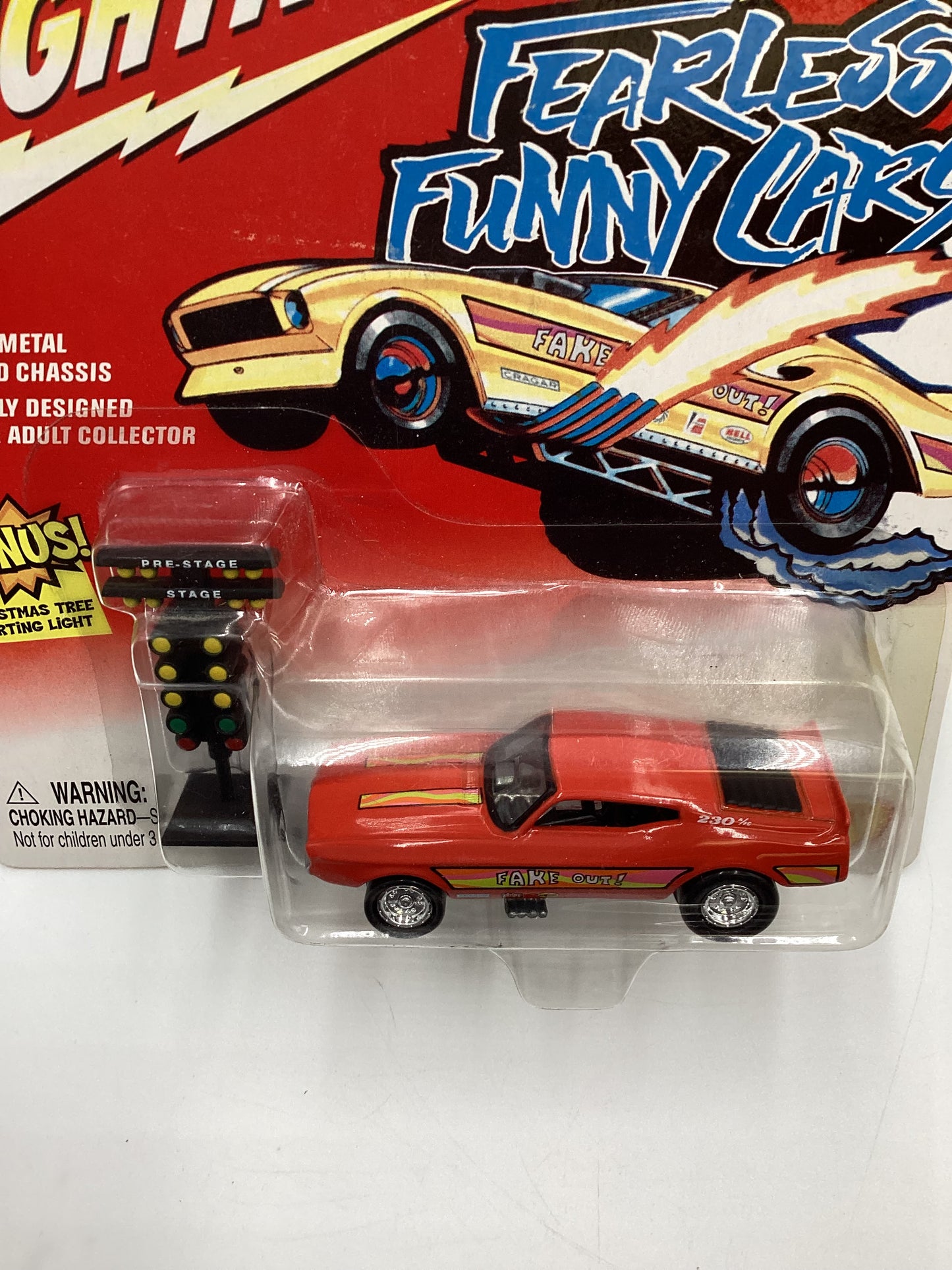 Johnny Lightning Tom Daniels Fearless Funny Cars #1 FakeOut Orange W/Starting Tree 222G