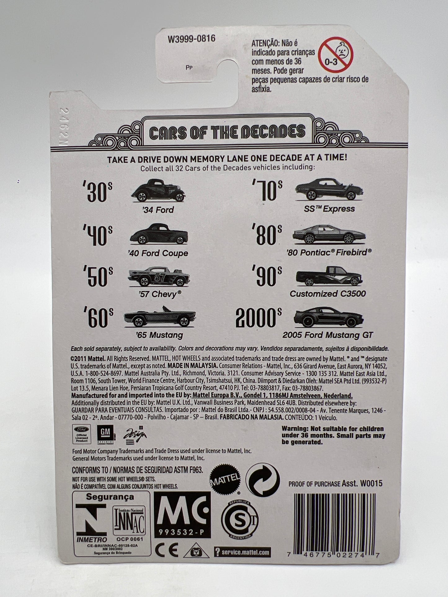 Hot Wheels Cars of the Decades The 90s #28 Customized C3500 Purple W/Protector