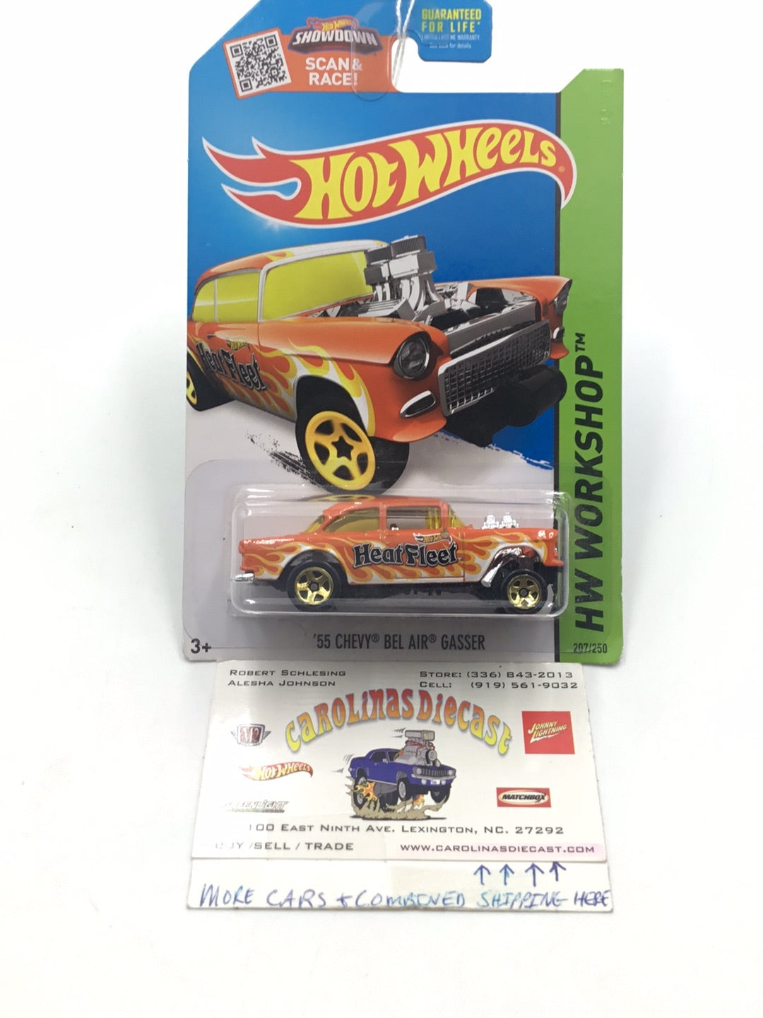 2015 Hot Wheels #207 55 Chevy Bel Air Heat Fleet Gasser S3