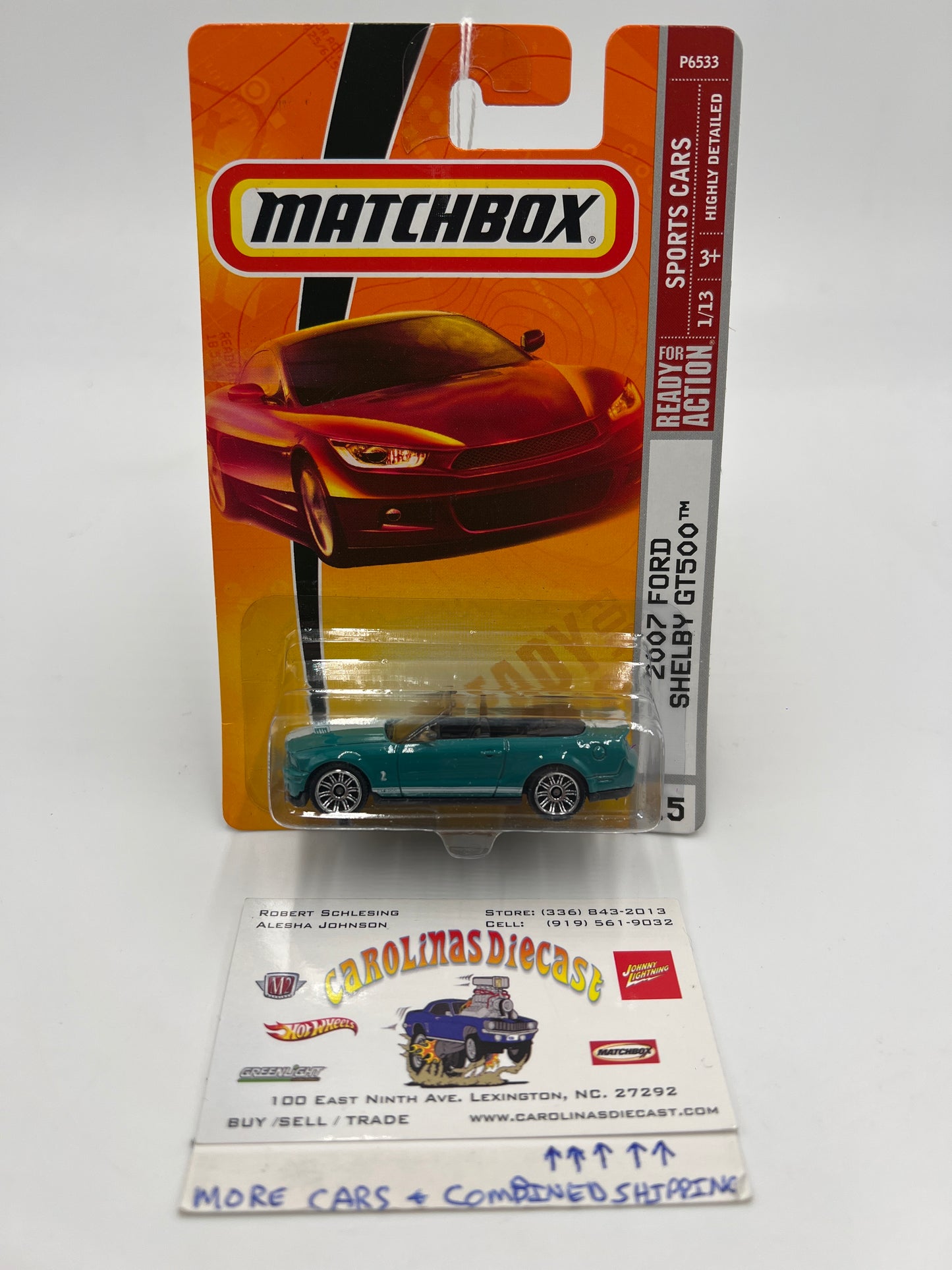Matchbox #15 Sports Cars 2007 Ford Shelby GT500 Teal 208C