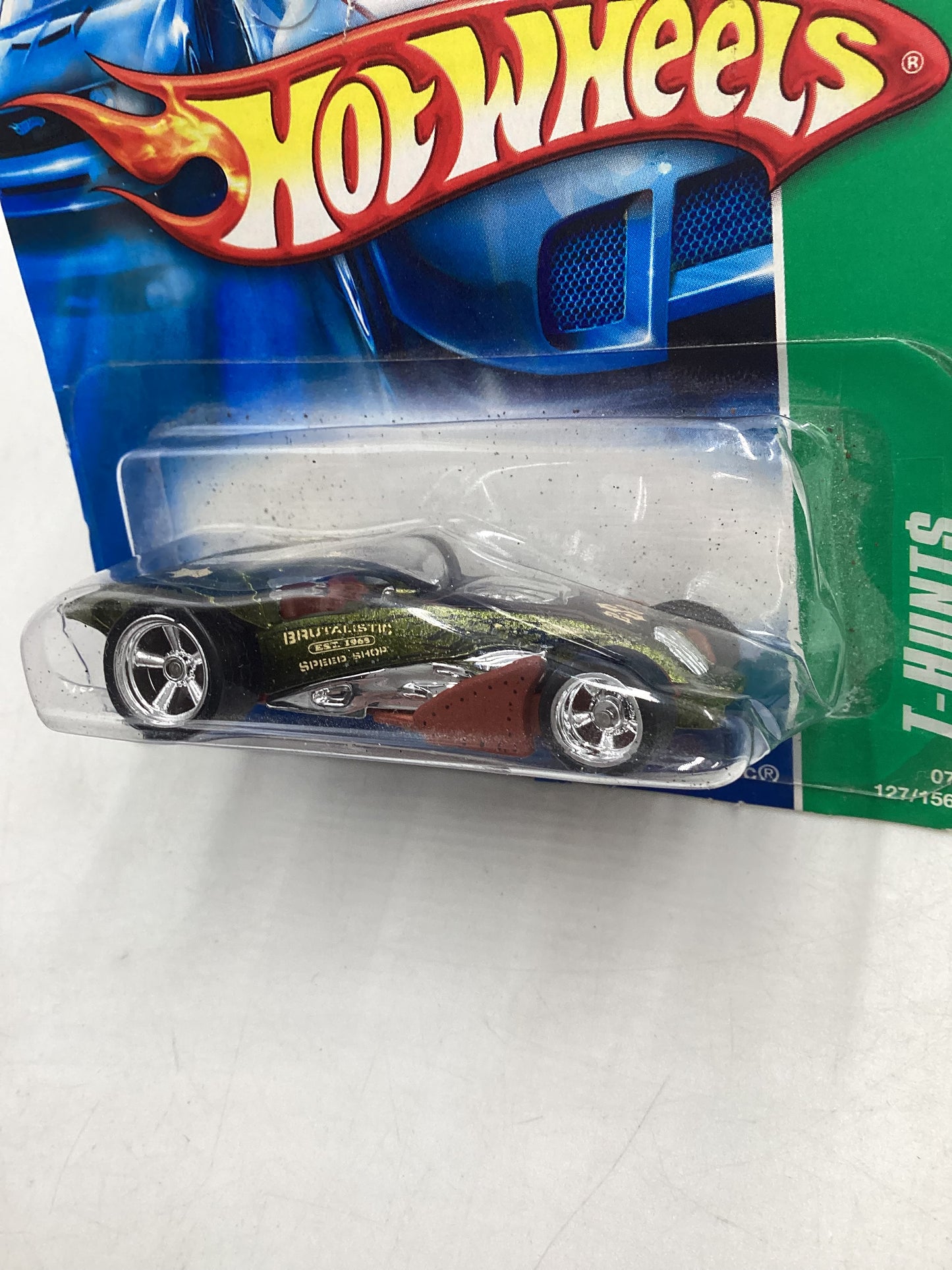 2007 Hot Wheels Super Treasure Hunt #127 Brutalistic Short Card with protector