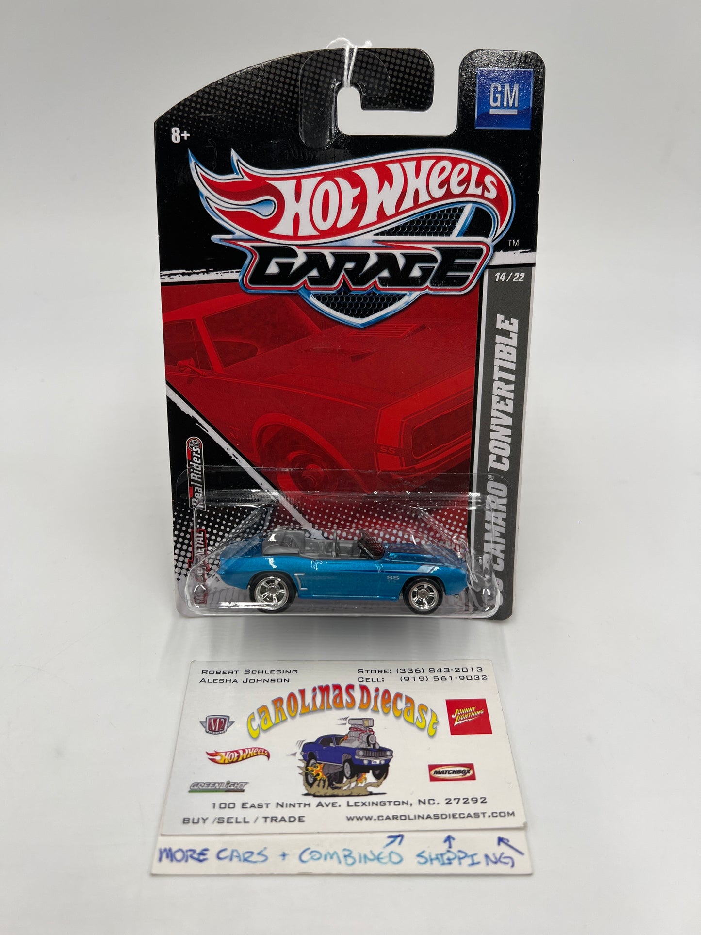 Hot Wheels Premium Garage Series #14 69 Camaro Convertible Blue