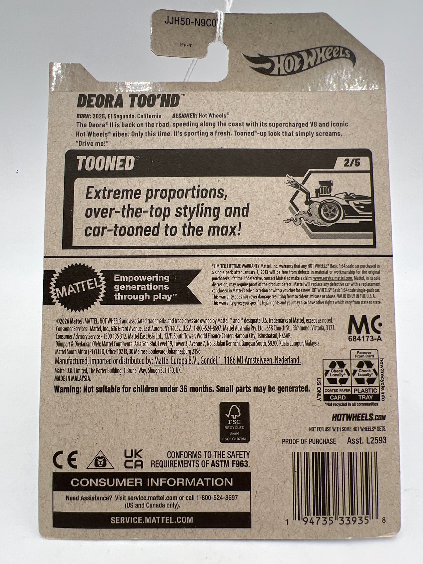 2026 Hot Wheels F Case #143 Deora Too’nd Blue 115B