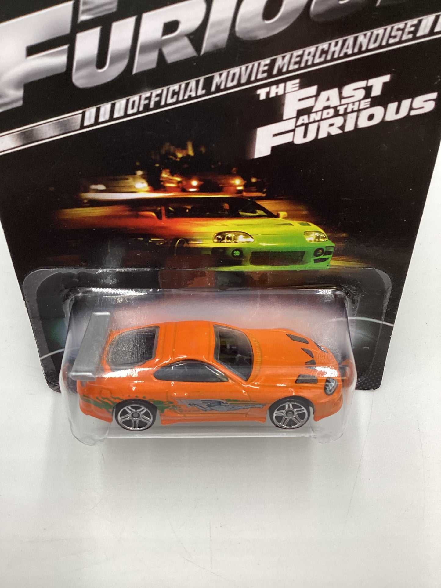 2013 Hot wheels Fast and Furious #2 Toyota Supra with Silver Wing W/ protector