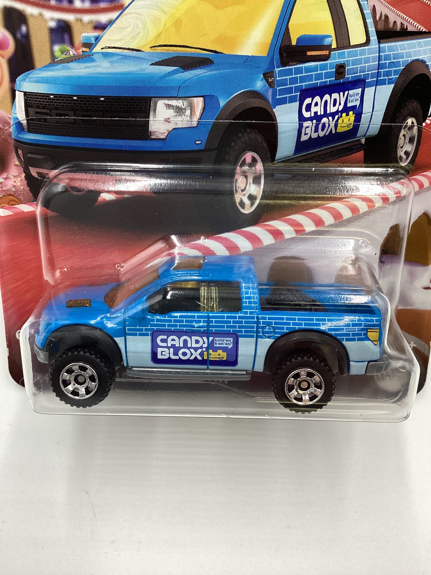 2024 Matchbox Candy Series Fluffy Stuff #6 2010 Ford F150 SVT Raptor Blue 160M