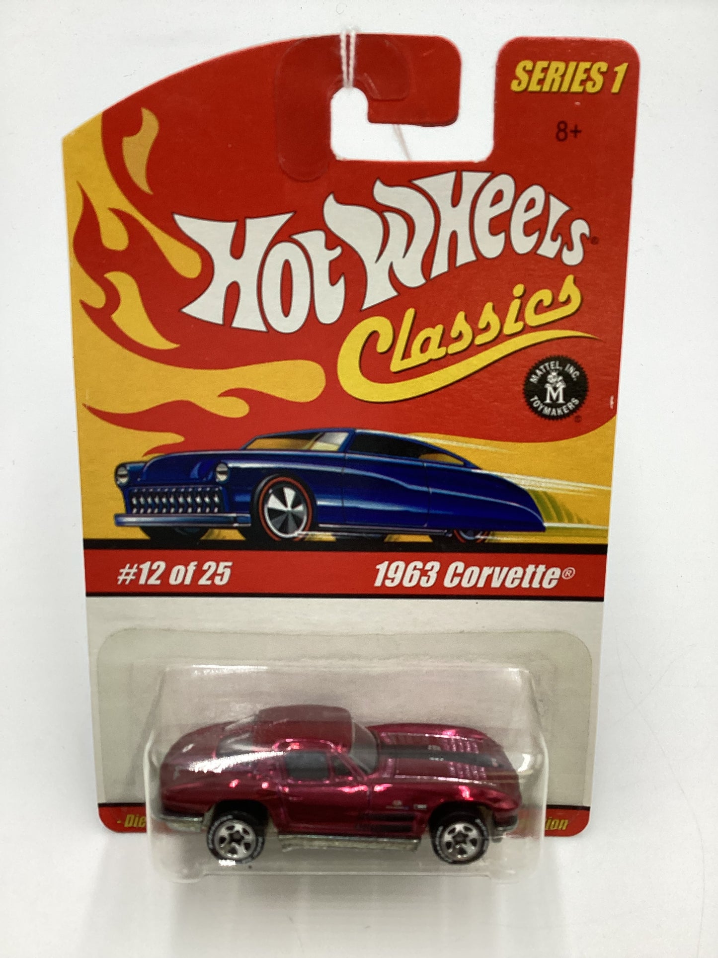 Hot Wheels Classics Series 1 #12 1963 Corvette Magenta SR