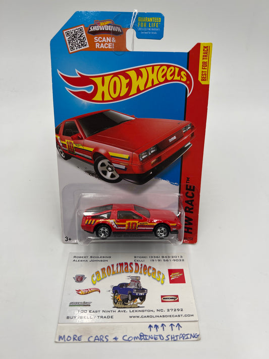 2015 Hot Wheels HW Race #184 DMC Delorean Red 59D
