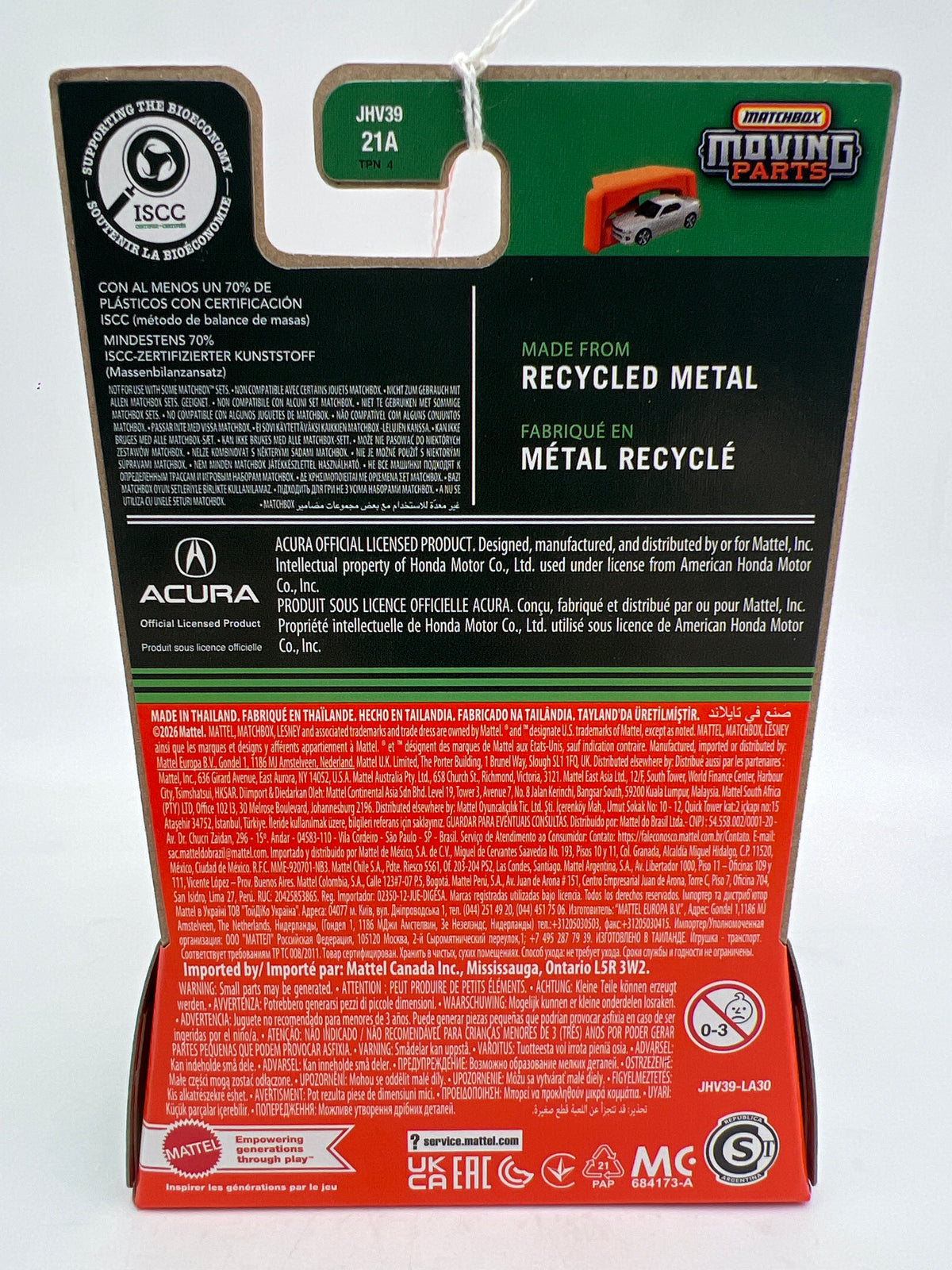 2026 Matchbox Moving Parts #31 1991 Acura Legend Coupe Red 215C