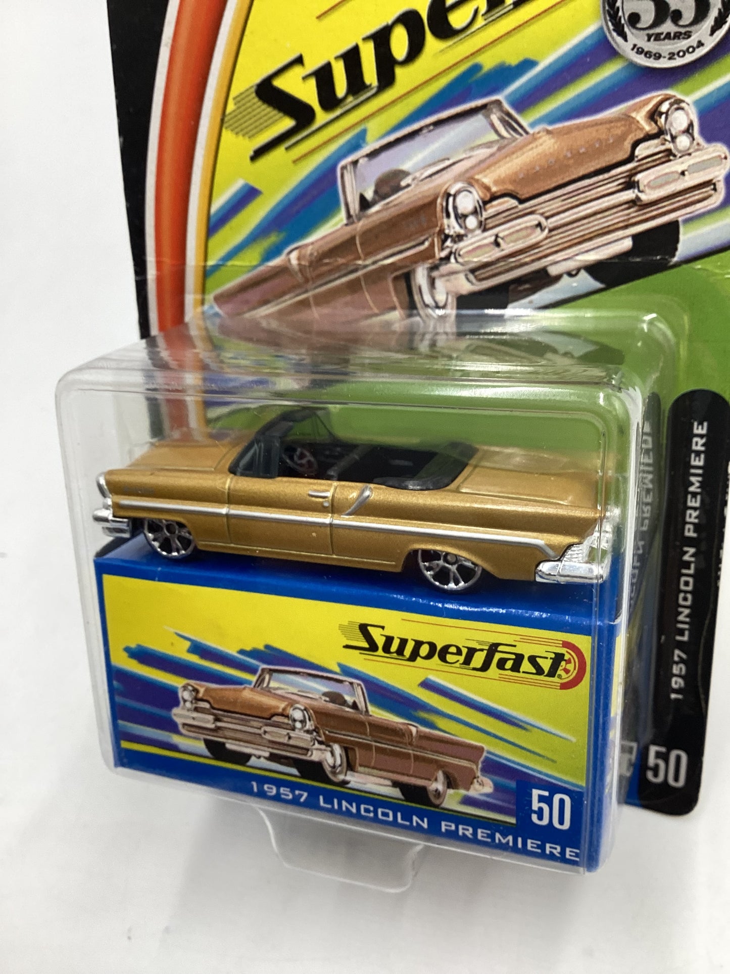 Matchbox 2004 Superfast #50 *Veins* 1957 Lincoln Premiere Gold 173E