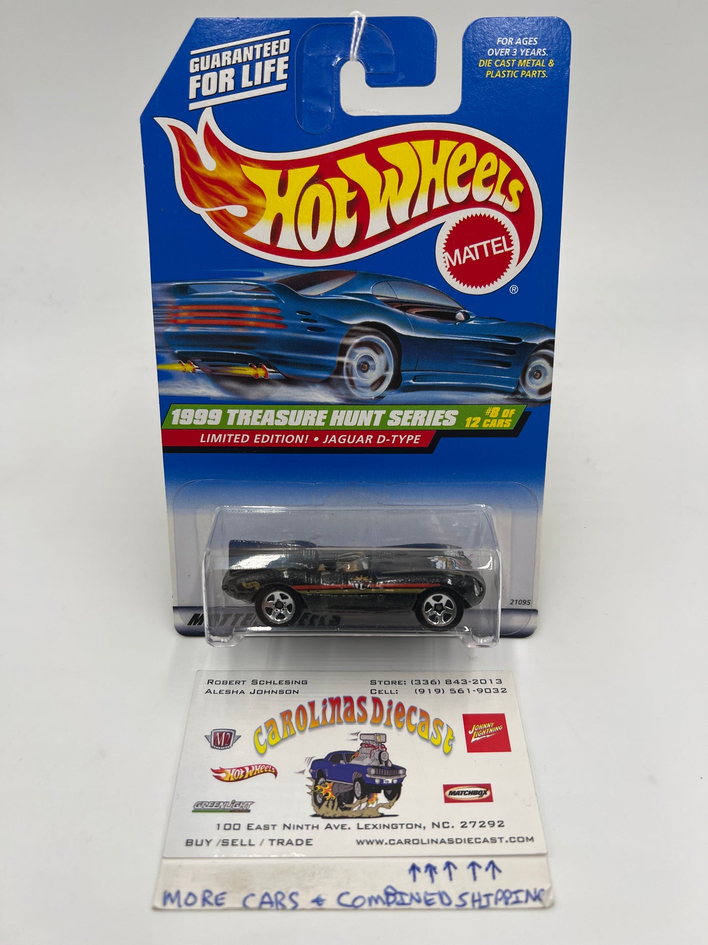 1999 Hot Wheels Treasure Hunt #936 Jaguar D-Type Black 274E