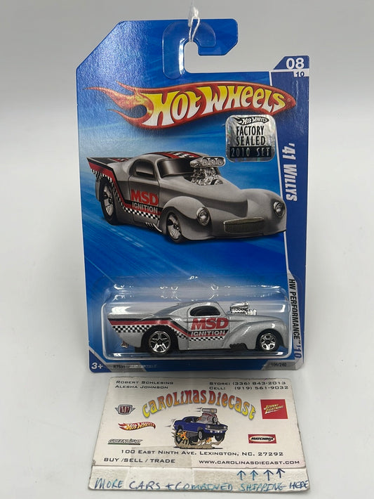 2010 Hot Wheels Performance Factory Sealed ‘41 Willys Silver 106/240 32A