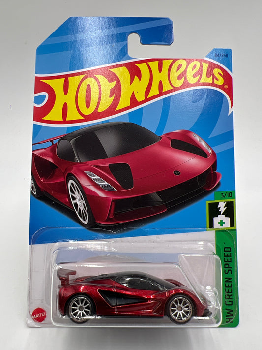 2023 Hot Wheels Super Treasure Hunt #84 Lotus Evija Red W/Protector Intl Card
