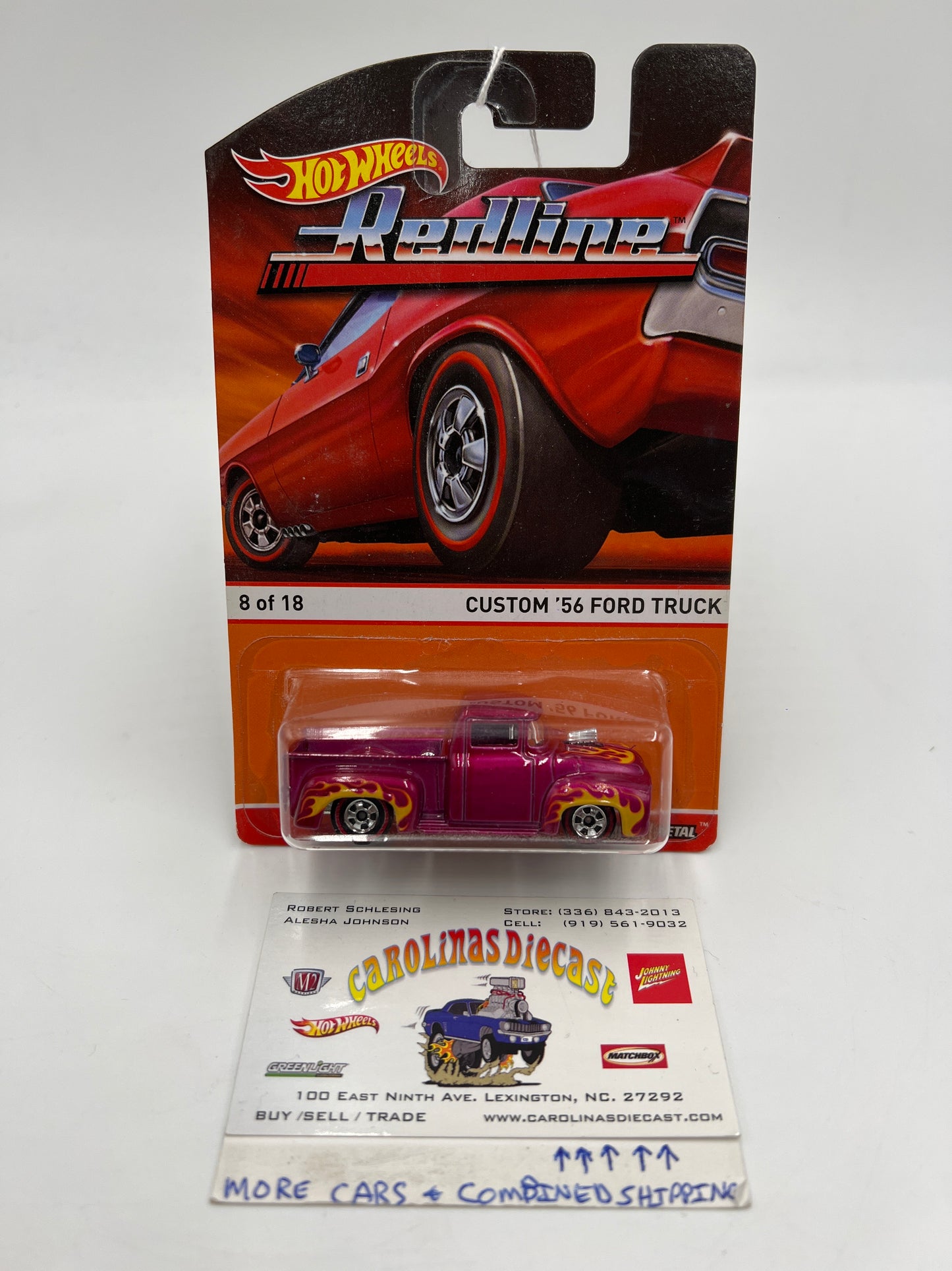 Hot Wheels Heritage Redline #8 Custom 56 Ford Truck Magenta 160L