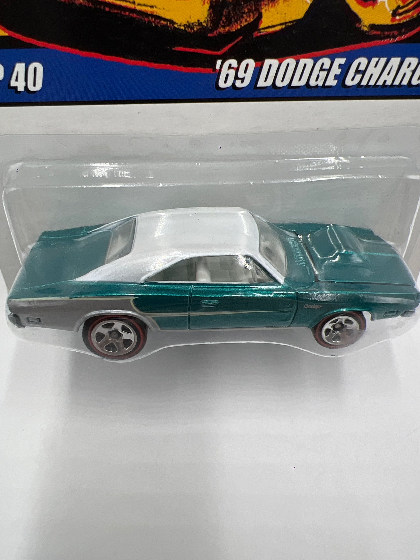 2007 Hot Wheels Since 68 40th Anniversary #12 69 Dodge Charger Aqua 159A