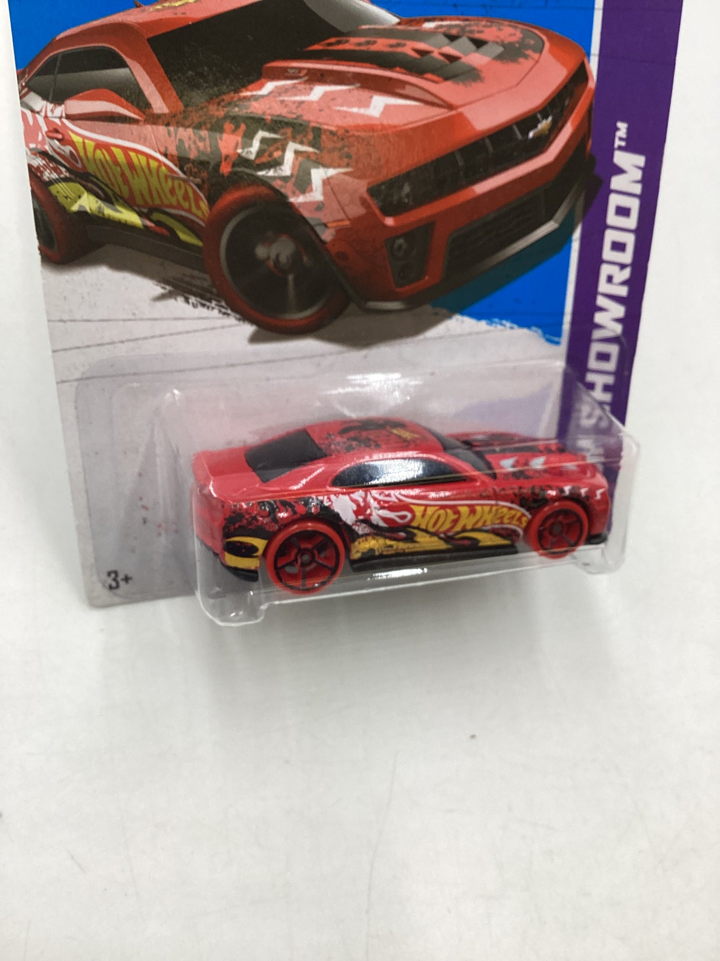 2013 Hot Wheels #192 12 Camaro ZL1 Red 3B