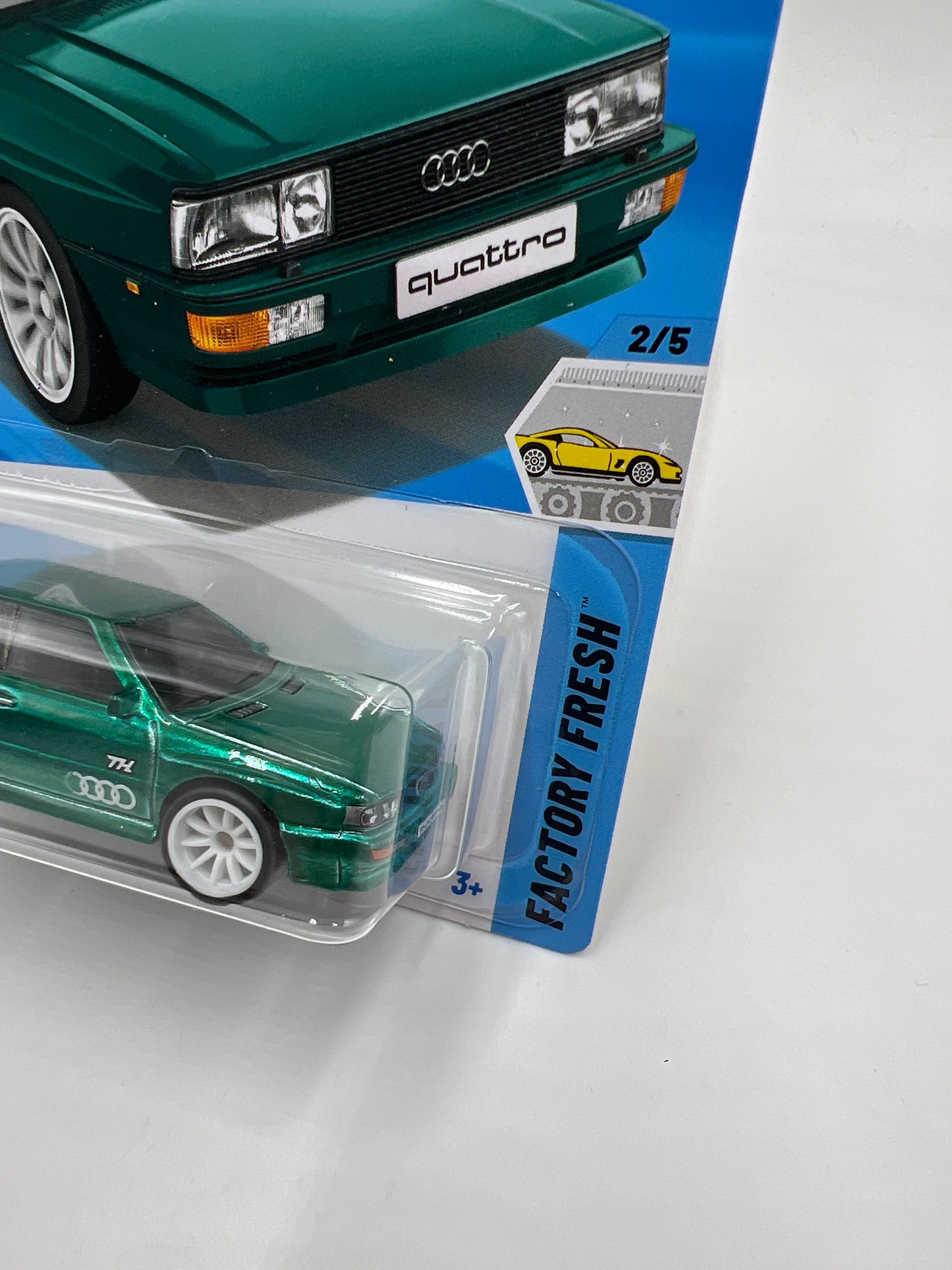 2025 Hot Wheels A Case Super Treasure Hunt #16 87 Audi Quattro Green W/Protector
